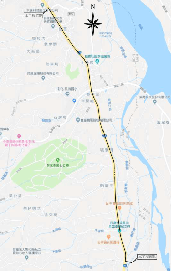 Bird's mouth artificial lake downstream-water distribution pipeline A-1